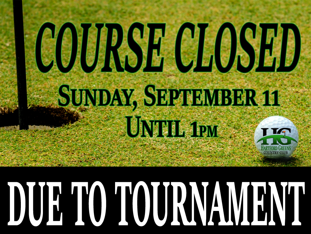 course closed due to tournament